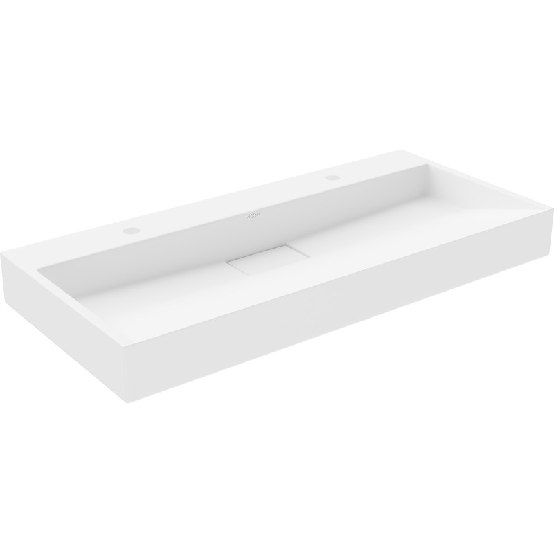 Mexen Ava chiuvetă de blat din conglomerat 2/O 100 x 46 cm, albă - 23011002