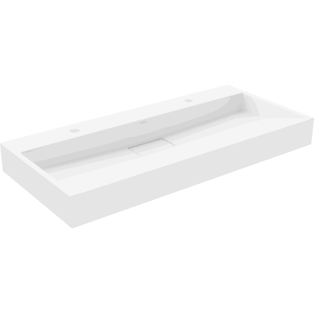 Mexen Ava pultra szerelhető konglomerát mosdókagyló 2 csaplyuk 100 x 46 cm, Fehér - 23011002