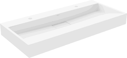 Mexen Ava pult fölé szerelhető mosdó konglomerátumból 2/O 100 x 46 cm, fehér - 23011002