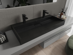 Mexen Ava chiuvetă deasupra blatului din conglomerat 2/O 100 x 46 cm, neagră - 23011072