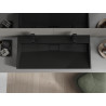 Mexen Ava chiuvetă de blat din conglomerat 2/O 100 x 46 cm, neagră - 23011072