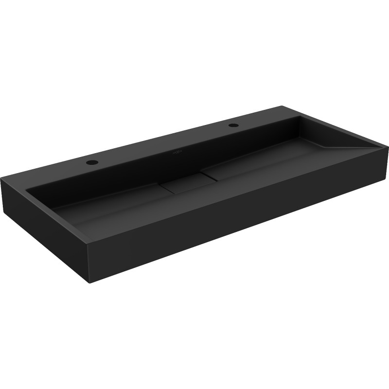 Mexen Ava chiuvetă de blat din conglomerat 2/O 100 x 46 cm, neagră - 23011072