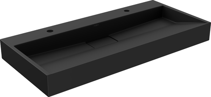 Mexen Ava pultba építhető mosdó konglomerátumból 2/O 100 x 46 cm, fekete - 23011072