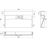 Mexen Ava chiuvetă deasupra blatului din conglomerat B/O 80 x 46 cm, albă - 23018000