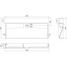 Mexen Ava lavoar de blat din conglomerat B/O 100 x 46 cm, alb - 23011000