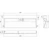 Mexen Ava lavoar pe blat din conglomerat B/O 120 x 46 cm, alb - 23011200