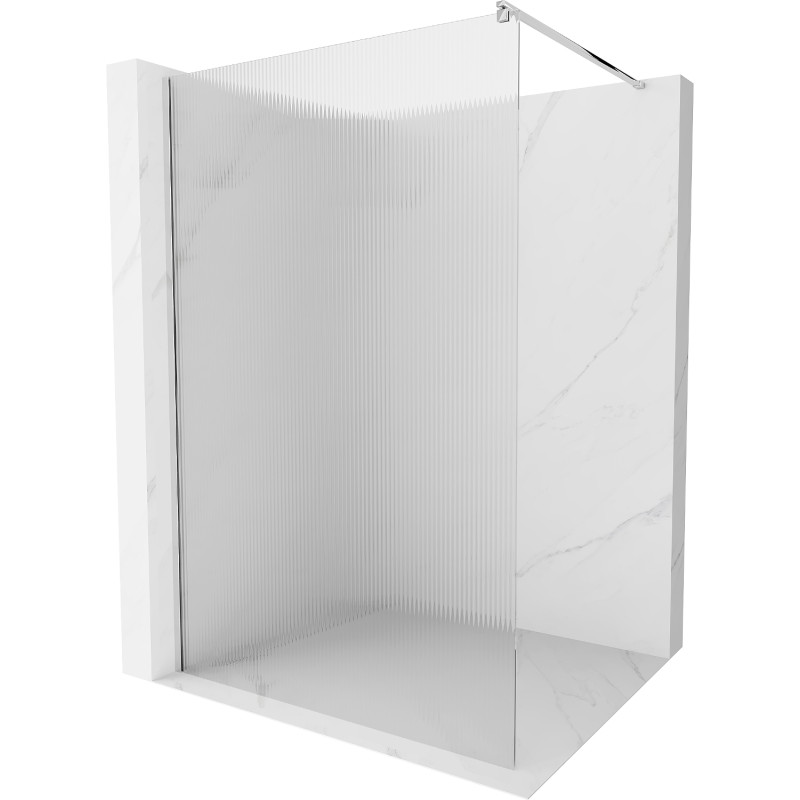Mexen Kioto Walk-in zuhanyfal 70 x 200 cm, 8 mm-es csíkos, króm - 800-070-101-01-09