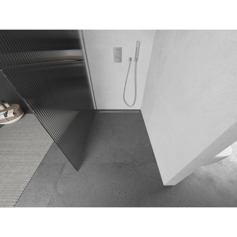 Mexen Kioto perete de duș Walk-in 90 x 200 cm, dungi 8 mm, crom - 800-090-101-01-09