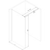 Mexen Kioto perete de duș Walk-in 130 x 200 cm, dungi 8 mm, crom - 800-130-101-01-09