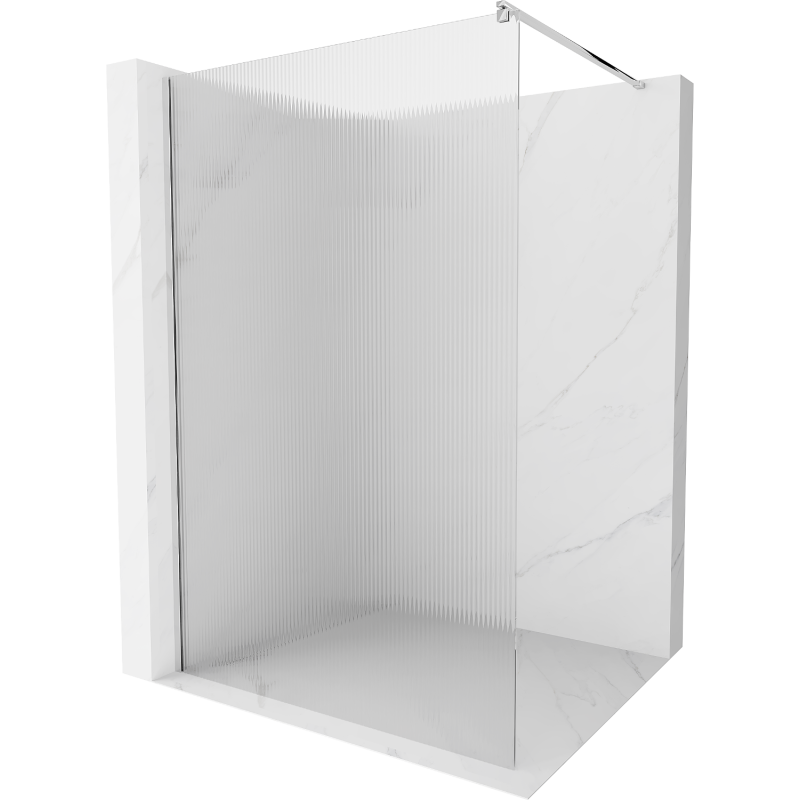Mexen Kioto zuhanyfal Walk-in 140 x 200 cm, 8 mm csíkos, króm - 800-140-101-01-09