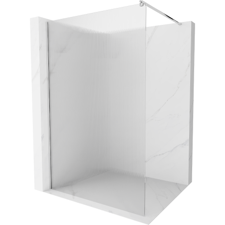Mexen Kioto zuhanyfal Walk-in 140 x 200 cm, 8 mm csíkos, króm - 800-140-101-01-09