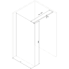 Mexen Kioto zuhanyfal Walk-in 140 x 200 cm, 8 mm csíkos, króm - 800-140-101-01-09