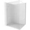 Perete de duș Mexen Kioto Walk-in 100 x 200 cm, dungi 8 mm, alb - 800-100-101-20-09