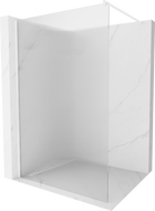 Mexen Kioto Walk-in zuhanyfal 100 x 200 cm, csíkos 8 mm, fehér - 800-100-101-20-09