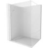 Parete de duș Mexen Kioto Walk-in 120 x 200 cm, dungi 8 mm, albă - 800-120-101-20-09