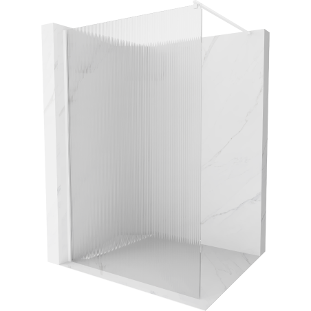 Mexen Kioto zuhanyfal Walk-in 140 x 200 cm, csíkos 8 mm, fehér - 800-140-101-20-09