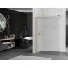 Mexen Kioto zuhanyfal Walk-in 120 x 200 cm, 8 mm-es csíkos, arany - 800-120-101-50-09