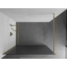 Mexen Kioto Walk-in zuhanyfal 130 x 200 cm, csíkos 8 mm, arany színű - 800-130-101-50-09