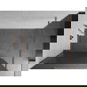 Mexen Kioto perete de duș 70 x 200 cm, striații 8 mm, Roz-auriu - 800-070-101-60-09