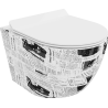 Mexen Lena vas WC fără margini cu capac slim cu închidere lentă, duroplast, model alb - 30224099