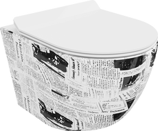 Mexen Lena vas WC fără margini cu capac slim cu închidere lentă, duroplast, model alb - 30224099