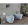 Mexen Rico Rimless WC csésze csúszásgátló slim duroplast üléssel, szürke-kék matt - 30724069