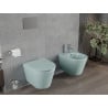 Mexen Rico vas de toaletă Rimless cu capac cu închidere lentă slim, duroplast, verde deschis mat - 30724048
