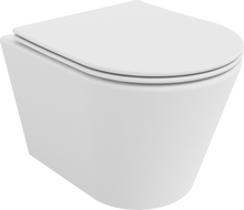 Mexen Rico Rimless WC csésze lassan záródó vékony ülőkével, duroplast, fehér matt - 30724001