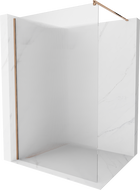 Mexen Kioto zuhanyfal Walk-in 100 x 200 cm, csíkos 8 mm, rózsaszín arany - 800-100-101-60-09
