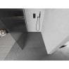 Mexen Kioto 90 x 200 cm-es zuhanyfal, 8 mm-es csíkos üveg, fekete - 800-090-101-70-09