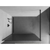Mexen Kioto zuhanyfal 140 x 200 cm, csíkos 8 mm, fekete - 800-140-101-70-09