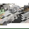 Mexen Matias Chiuvetă de granit de 1,5 compartiment cu picurător și baterie de bucătărie Savita, Albă - 6502-20-672601-70