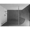 Mexen Kioto-R perete de duș rotunjit Walk-in 120 x 200 cm, transparent 8 mm, crom - 800-120-101-01-06