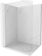 Mexen Kioto paravan rotunjit de duș 100 x 200 cm, Transparent 8 mm, Albă - 800-100-101-20-06