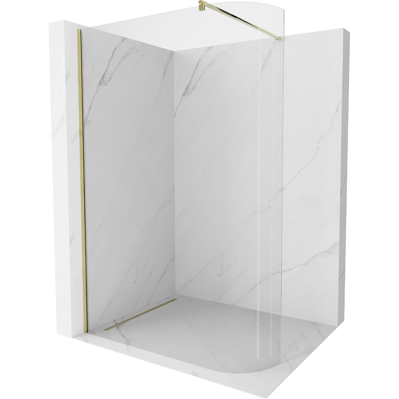 Mexen Kioto paravan rotunjit de duș 150 x 200 cm, Transparent 8 mm, aurie - 800-150-101-50-06