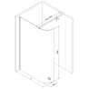 Mexen Kioto lekerekített zuhanyfal 90 x 200 cm, Átlátszó 8 mm, Rózsaszín-arany - 800-090-101-60-06