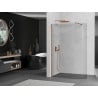 Mexen Kioto-R lekerekített Walk-in zuhanyfal 120 x 200 cm, áttetsző 8 mm, rózsaszín arany - 800-120-101-60-06