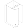 Mexen Kioto paravan rotunjit de duș 160 x 200 cm, Transparent 8 mm, Roz-auriu - 800-160-101-60-06
