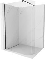 Mexen Kioto paravan rotunjit de duș 100 x 200 cm, Transparent 8 mm, Neagră - 800-100-101-70-06