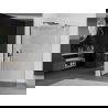 Mexen Kioto-R lekerekített Walk-in zuhanyfal 130 x 200 cm, átlátszó 8 mm, fekete - 800-130-101-70-06