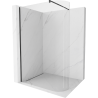 Mexen Kioto-R panou de duș rotunjit Walk-in 140 x 200 cm, transparent 8 mm, negru - 800-140-101-70-06