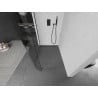 Mexen Kioto-R lekerekített Walk-in zuhanyfal 150 x 200 cm, átlátszó 8 mm, fekete - 800-150-101-70-06