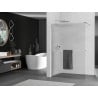 Mexen Kioto+ zuhanyfal polccal Walk-in 120 x 200 cm, prizmázott, króm - 800-120-121-01-09