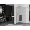 Mexen Kioto+ zuhanyfal polccal Walk-in 80 x 200 cm, csíkos, arany - 800-080-121-50-09