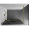 Mexen Kioto+ zuhanyfal polccal Walk-in 80 x 200 cm, csíkos, arany - 800-080-121-50-09