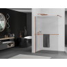 Mexen Kioto+ panou de duș cu raft Walk-in 70 x 200 cm, dungi, aur roz - 800-070-121-60-09