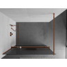 Mexen Kioto+ panou de duș cu raft Walk-in 70 x 200 cm, dungi, aur roz - 800-070-121-60-09