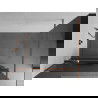 Mexen Kioto+ perete de duș cu raft și cuier 70 x 200 cm, striații 8 mm, Roz-auriu - 800-070-121-60-09
