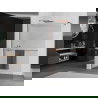 Mexen Kioto+ zuhanyfal polccal, Walk-in 100 x 200 cm, csíkos, rózsaarany - 800-100-121-60-09