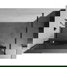 Mexen Kioto+ perete de duș cu raft și cuier 90 x 200 cm, striații 8 mm, Neagră - 800-090-121-70-09